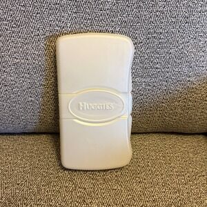 HUGGIES Vintage EMPTY White Baby Wipes Travel Case Diaper Bag Container 8"x4.5"